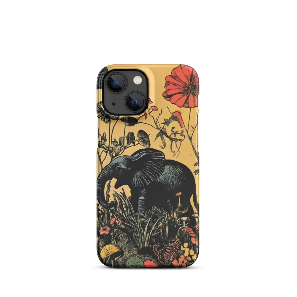 Floral Majesty: The Elephant's Sanctuary | Phone Case |  13 Mini | Snap Case | Matte