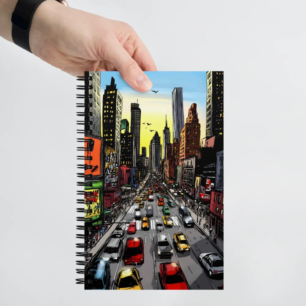 City Pulse at Dusk | Spiral Notebook