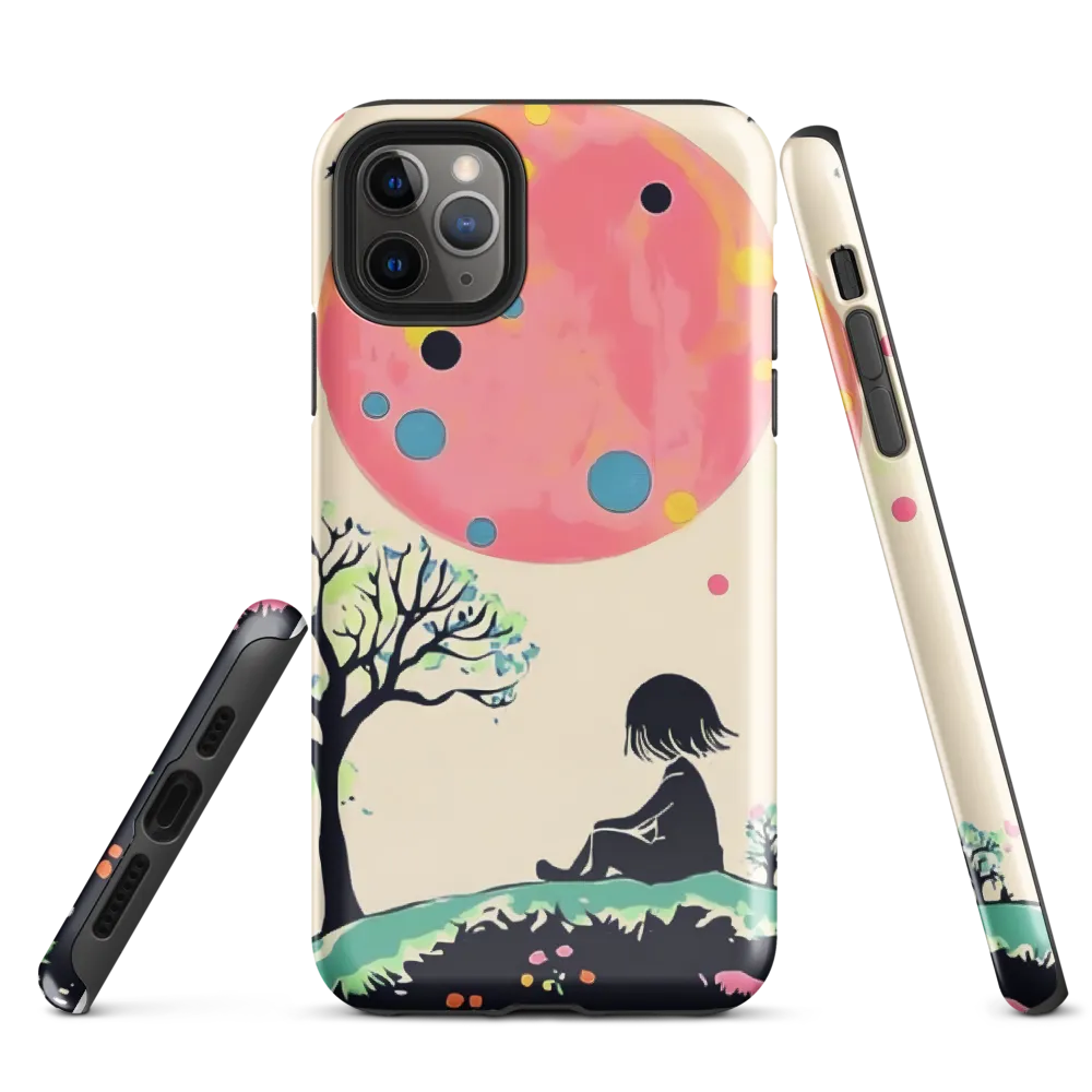 Gazing at the Pink Moon | Phone Case |  11 Pro Max | Tough Case | Glossy