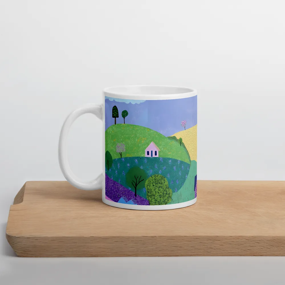 Whimsical Hills and Quaint Homes | Mug with White inside | 11 oz