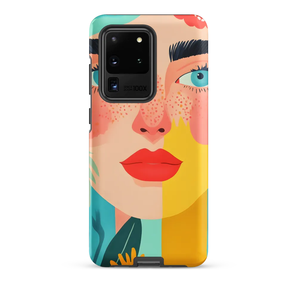 Floral Serenity: A Modern Portrait