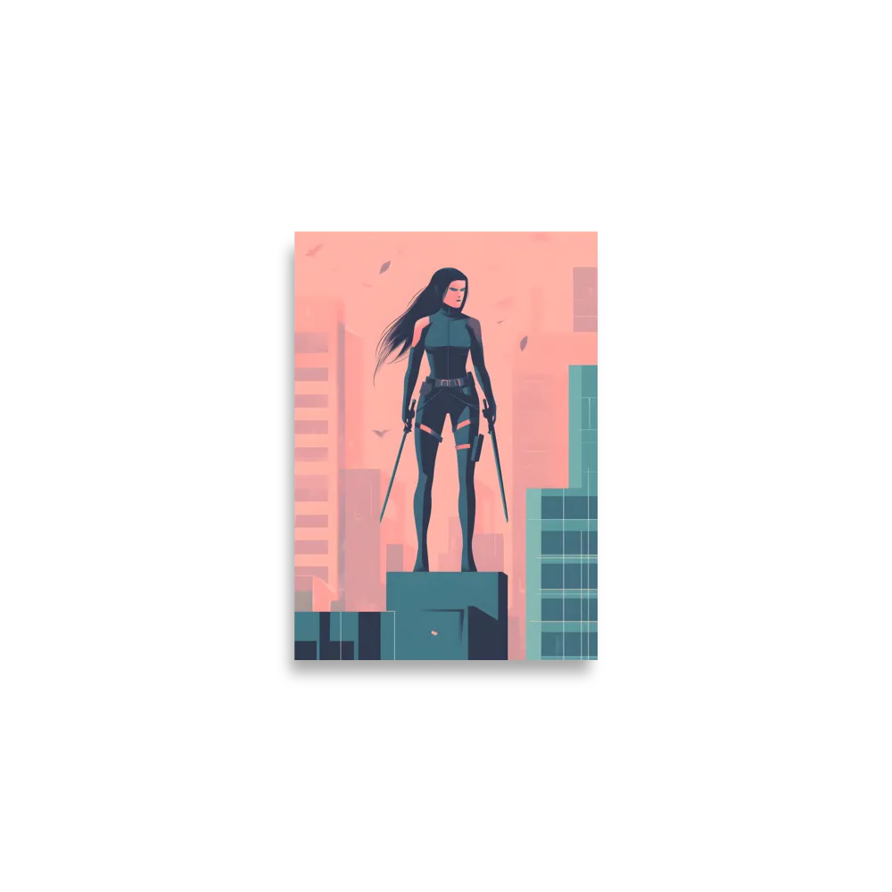 Urban Sentinel: A Warrior's Stand | Poster | A2 (16.5″×23.3″)