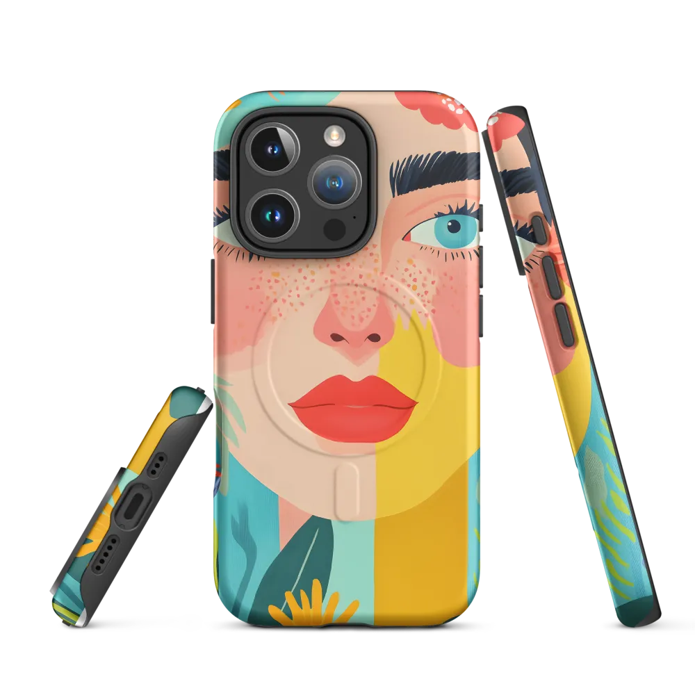 Floral Serenity: A Modern Portrait