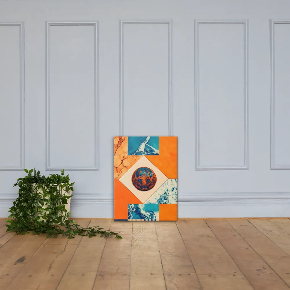 Harmonious Encounters: Abstract Geometry | Canvas | 18″×24″