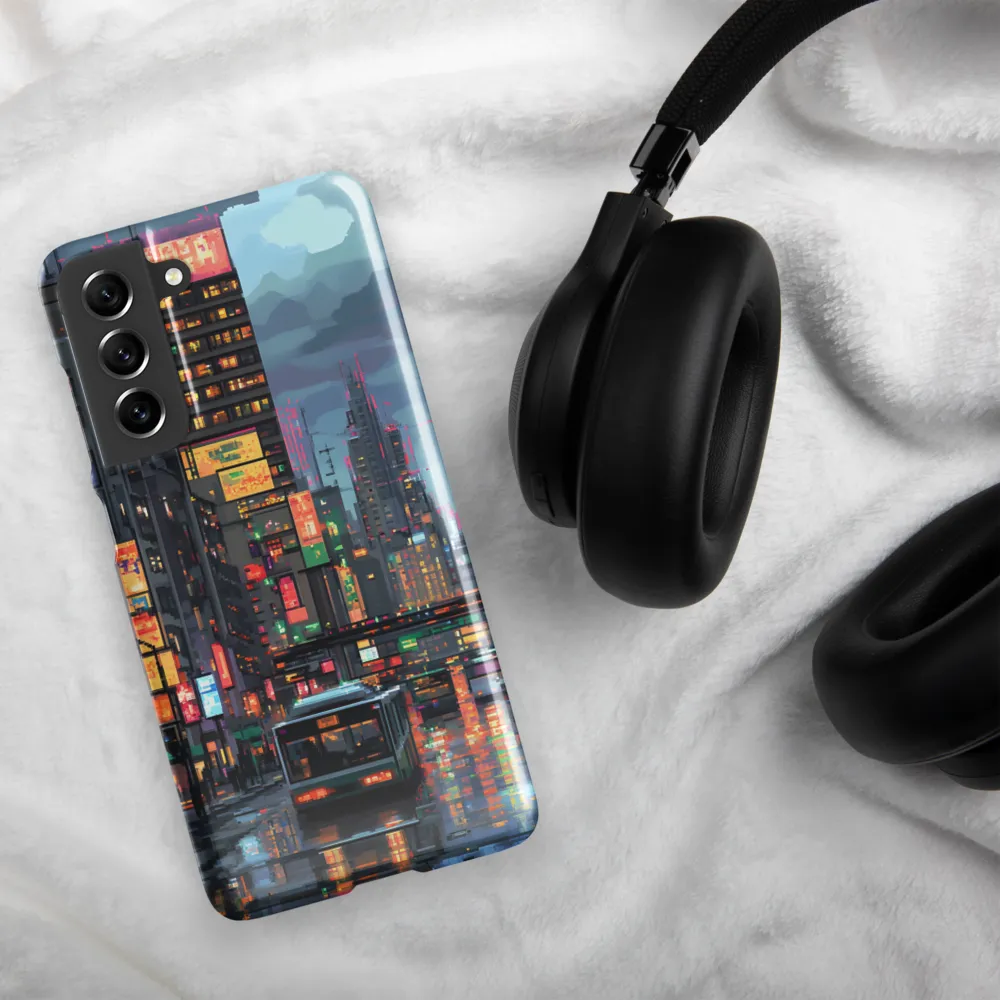 Neon Dreams: A Pixelated Urban Night