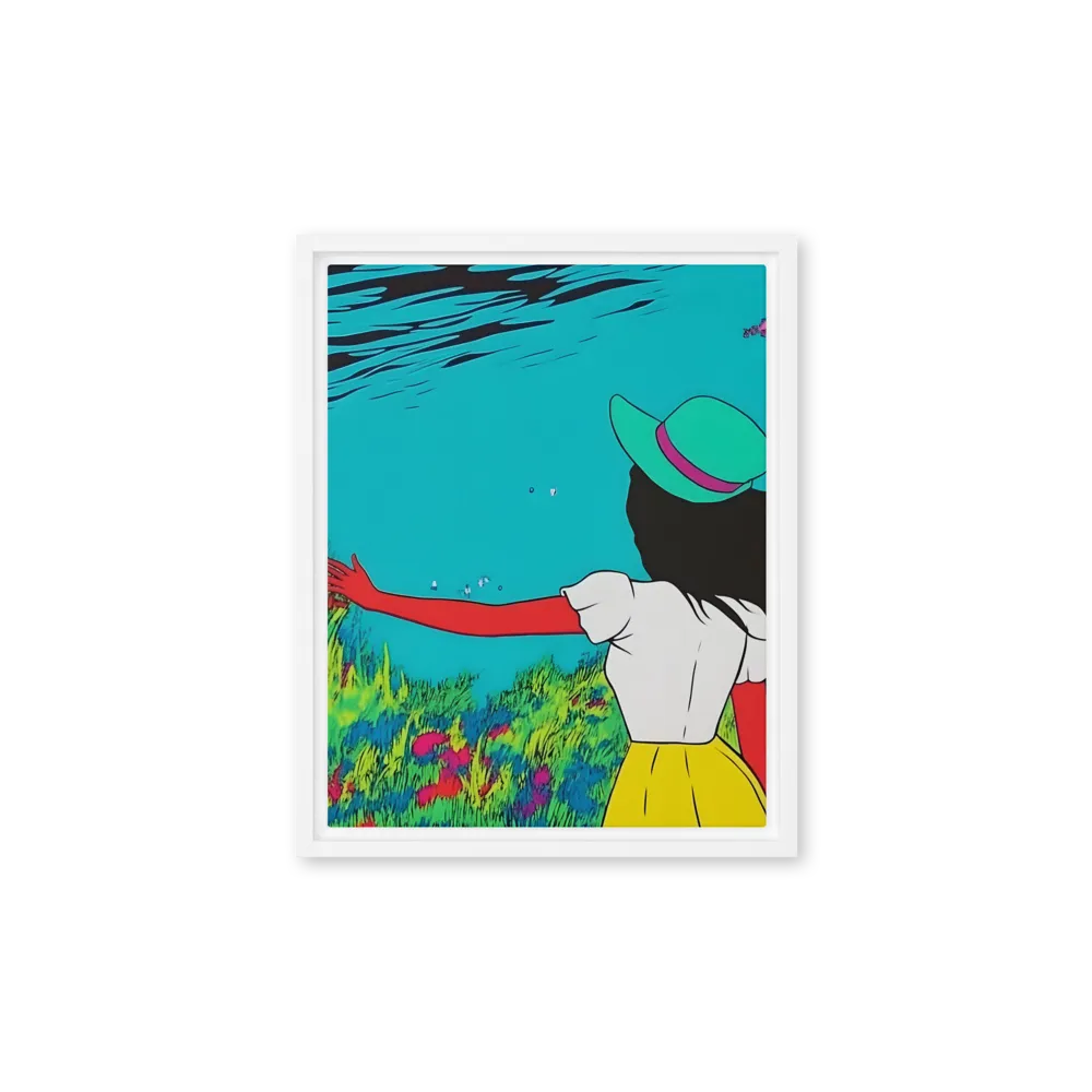 Whimsical Encounter | Canvas with White Frame | 11″×14″