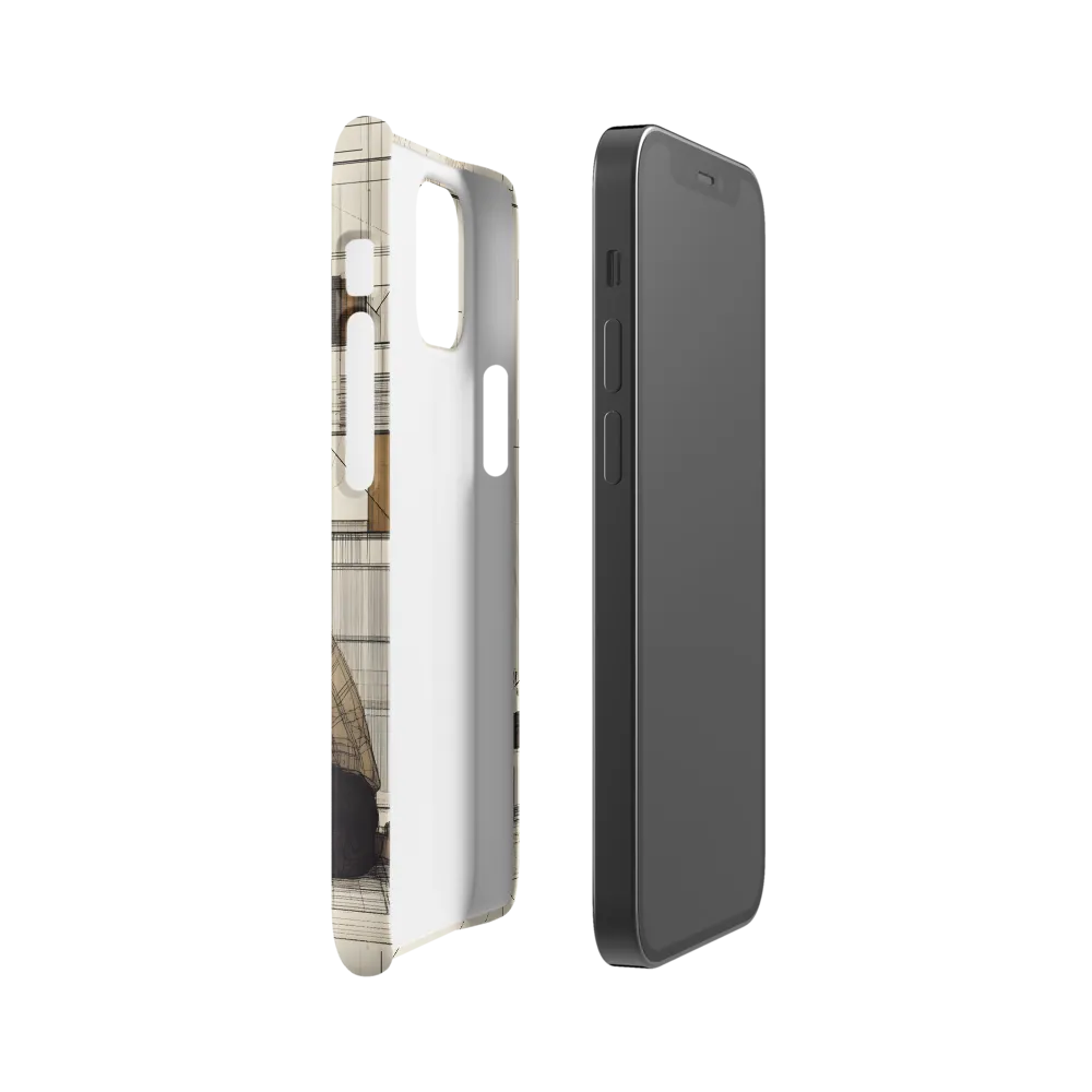 Quiet Reflections in Line | Phone Case |  12 Mini | Snap Case | Matte