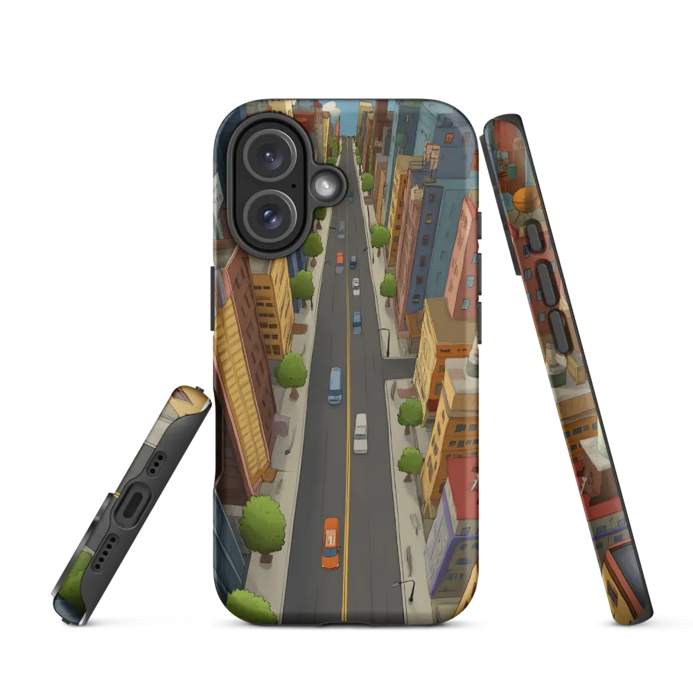 Aerial Whimsy: A Colorful Cityscape | Phone Case