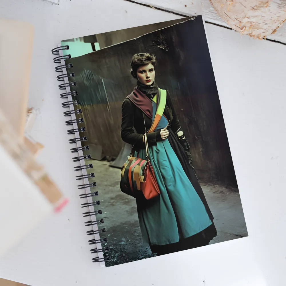 Urban Elegance: A Modern Fashion Portrait | Spiral Notebook