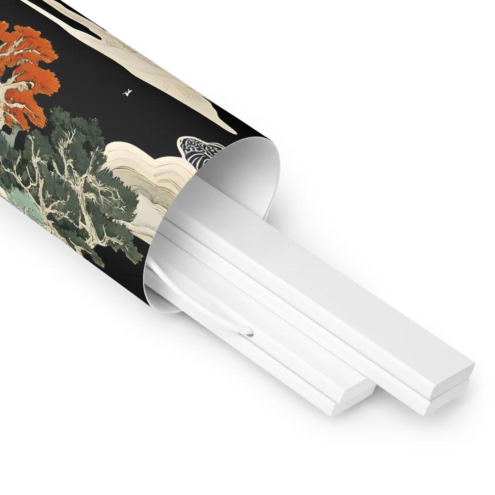 Whispers of the Pagoda | Poster With White Wood Hanger | 16″×16″