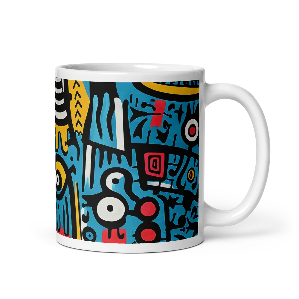 Intricate Playfulness in Geometric Abstract | Mug with White inside | 11 oz