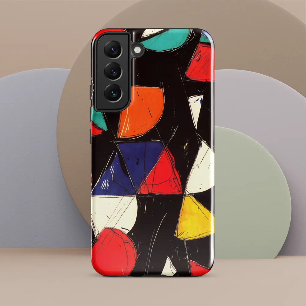 Vibrant Geometric Symphony | Phone Case |  S22 Plus | Tough Case | Glossy