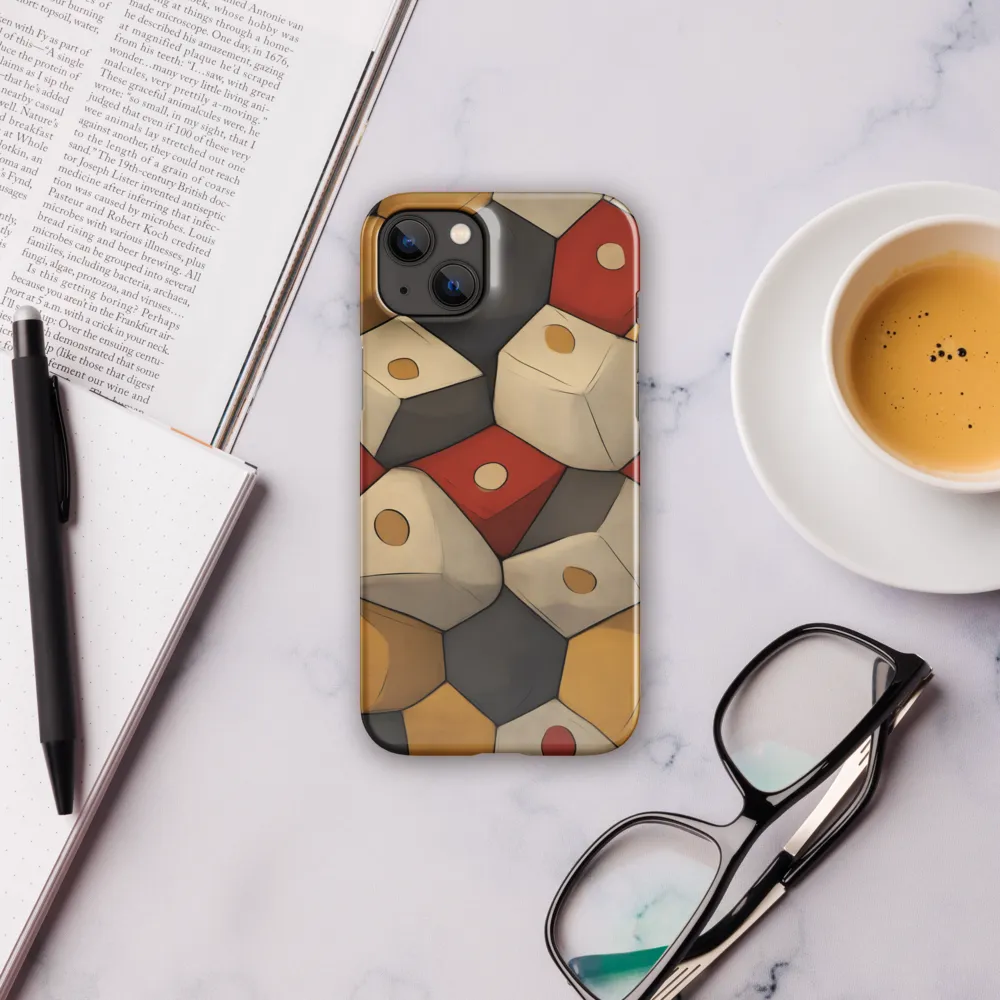 Interlocking Hexagons: An Abstract Dance of Color | Phone Case |  14 Plus | Snap Case | Glossy