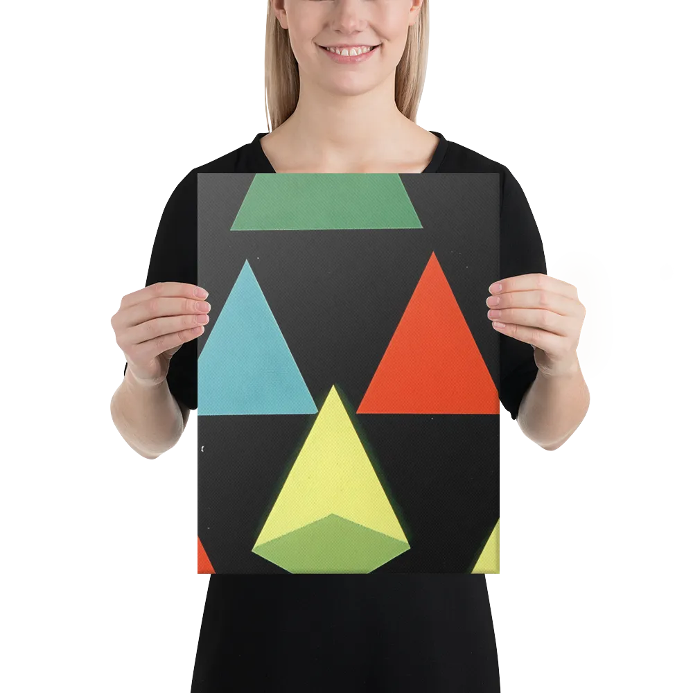 Geometric Harmony in Color | Canvas | 12″×16″