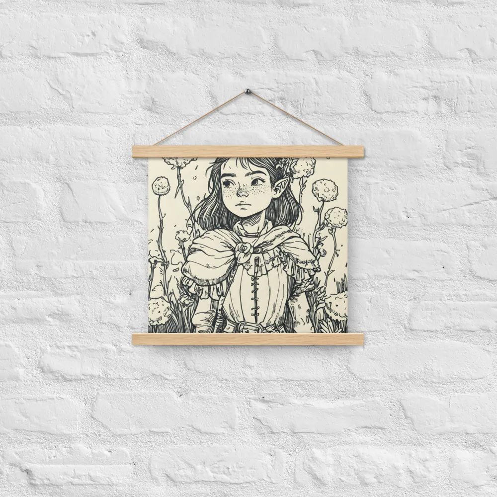 A Young Guardian of Nature | Poster With Oak Wood Hanger | 14″×14″