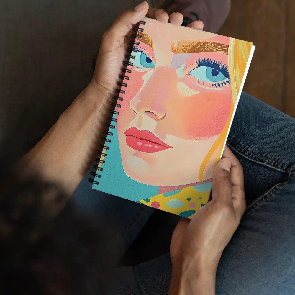 Vibrant Elegance: A Pop Art Portrait | Spiral Notebook