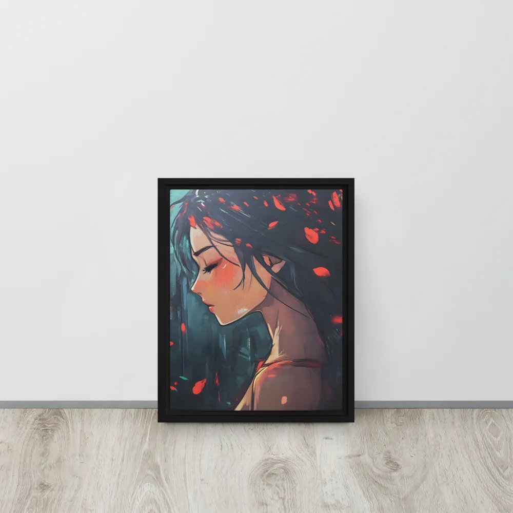 Whispers of Melancholy | Canvas with Black Frame | 11″×14″