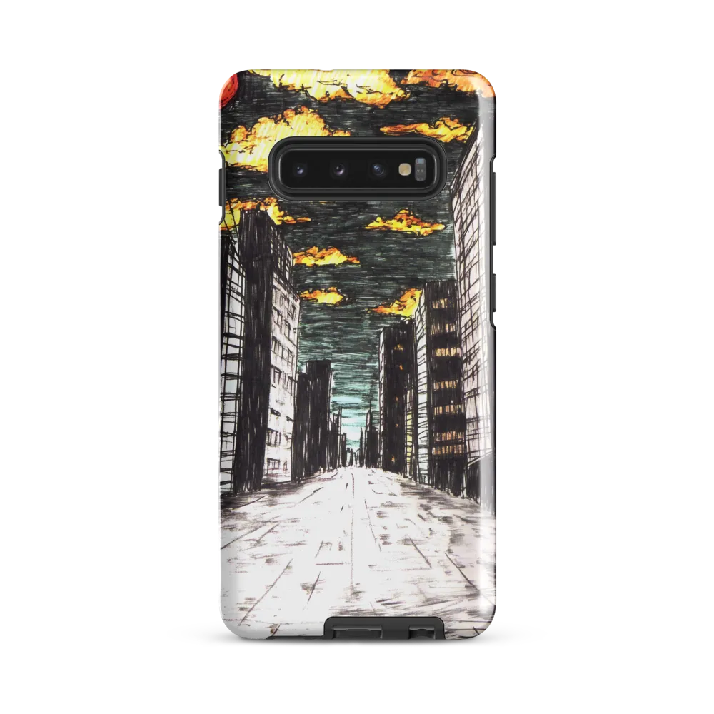 Eclipsed Cityscape | Phone Case |  S10 Plus | Tough Case | Glossy