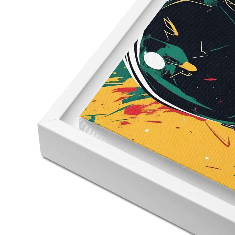 Galactic Explorer: A Modern Odyssey | Canvas with White Frame | 12″×16″