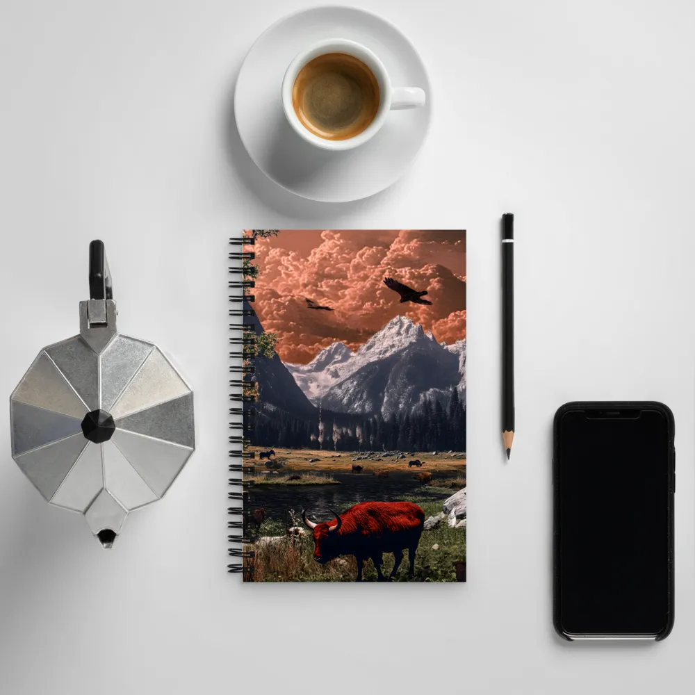 Serenity in Surreal Landscapes | Spiral Notebook