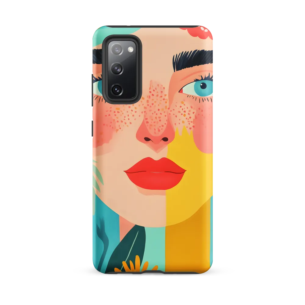 Floral Serenity: A Modern Portrait