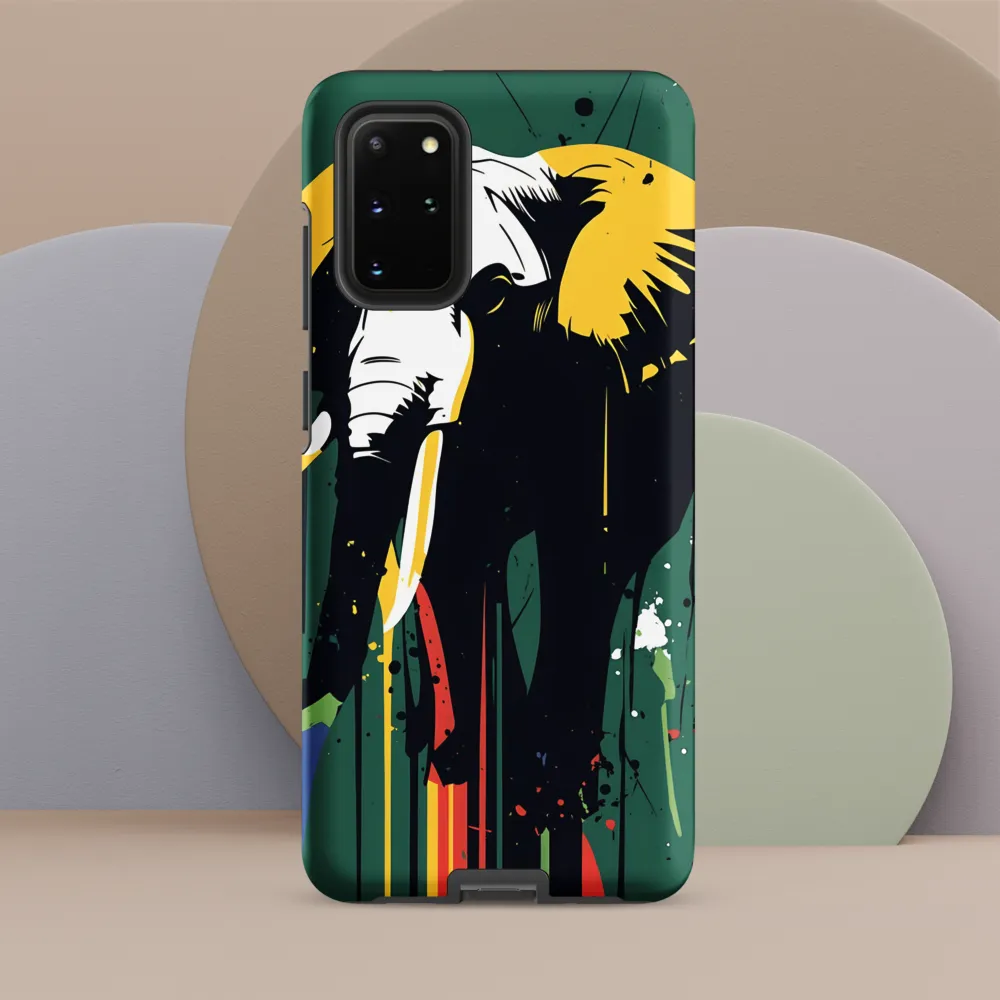 Majestic Minimalism: The Colorful Elephant