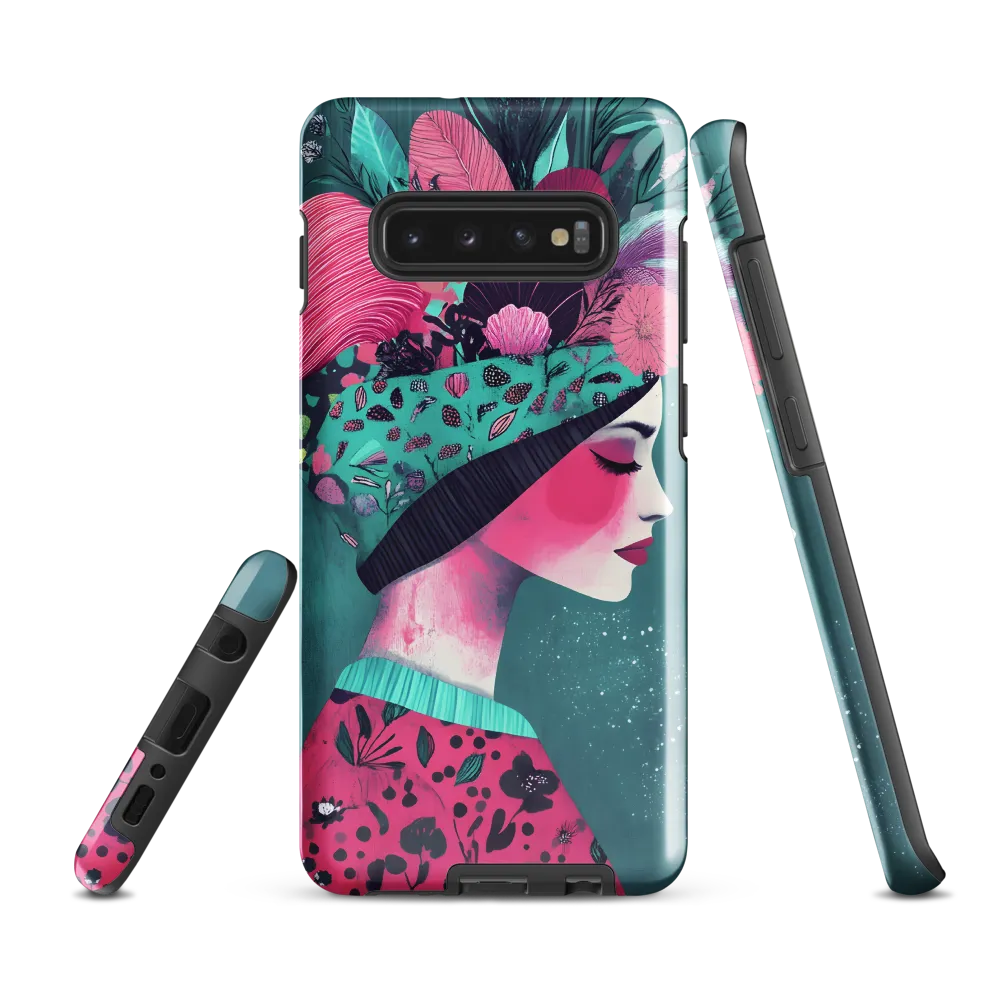 Whimsical Floral Portrait | Phone Case |  S10 Plus | Tough Case | Glossy