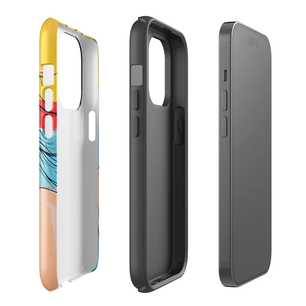 Vibrant Portrait of Modern Youth | Phone Case |  14 Pro | Tough Case | Glossy