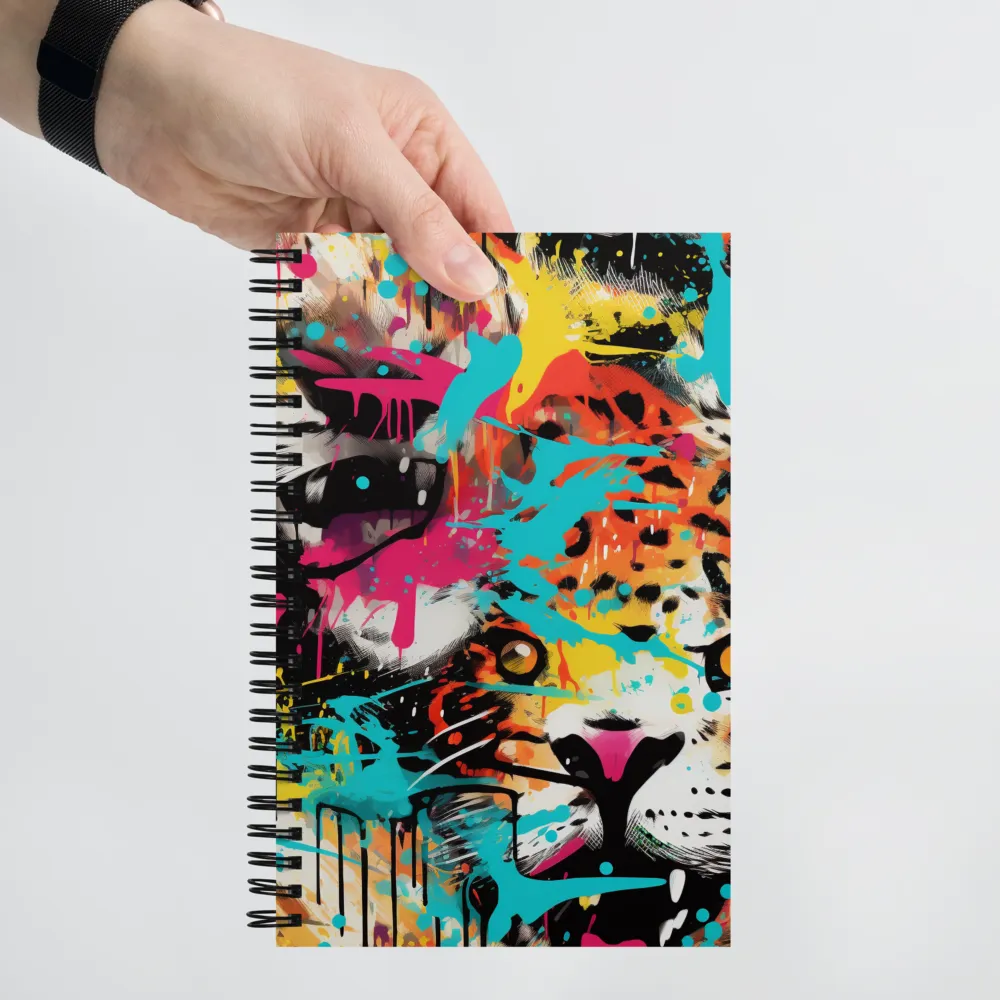 Fierce Fusion: Tiger and Lion in Graffiti | Spiral Notebook