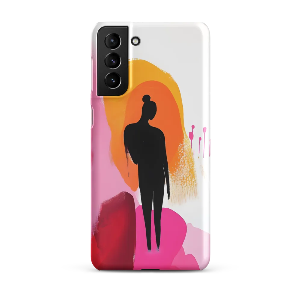 Silhouette in Colorful Abstraction