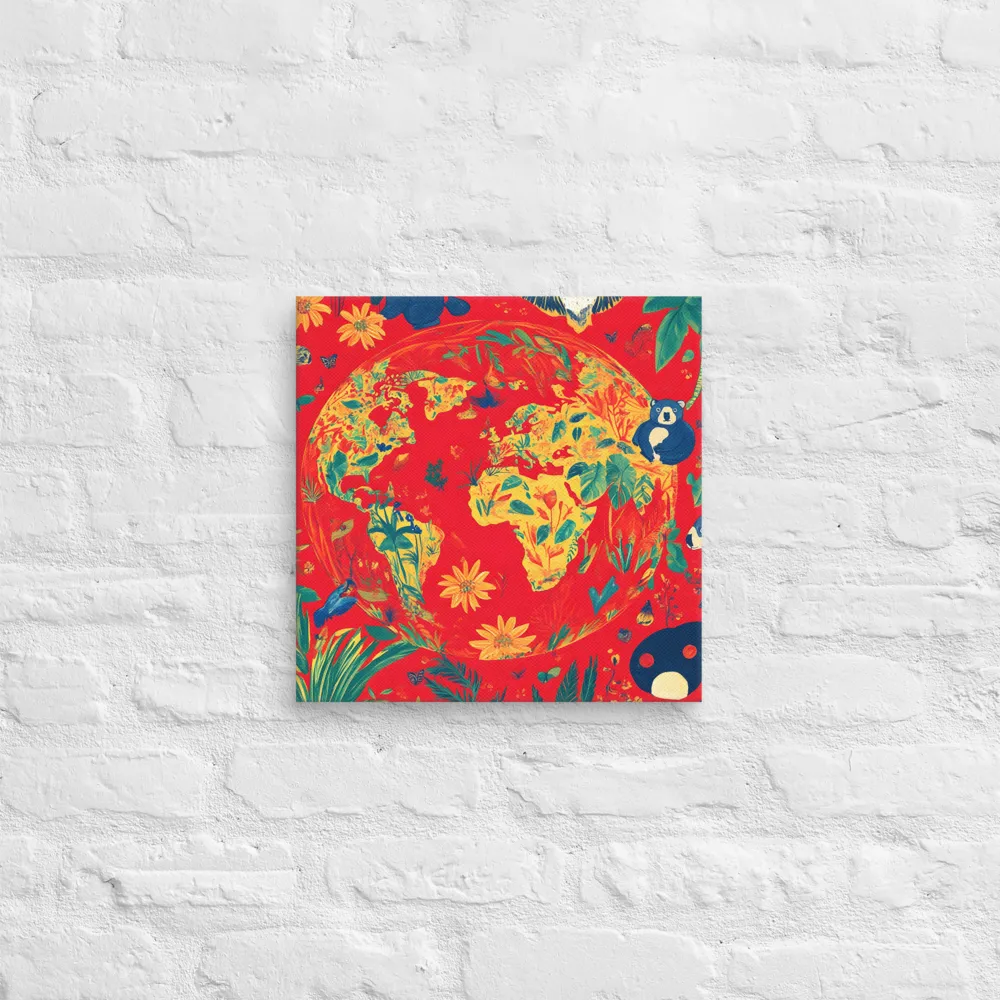 Celebration of Life on Earth | Canvas | 14″×14″