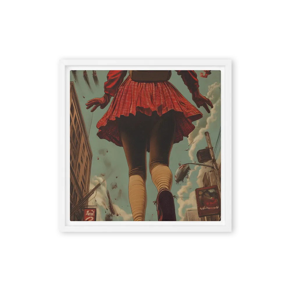 Flight of the Urban Dreamer | Canvas with White Frame | 12″×12″