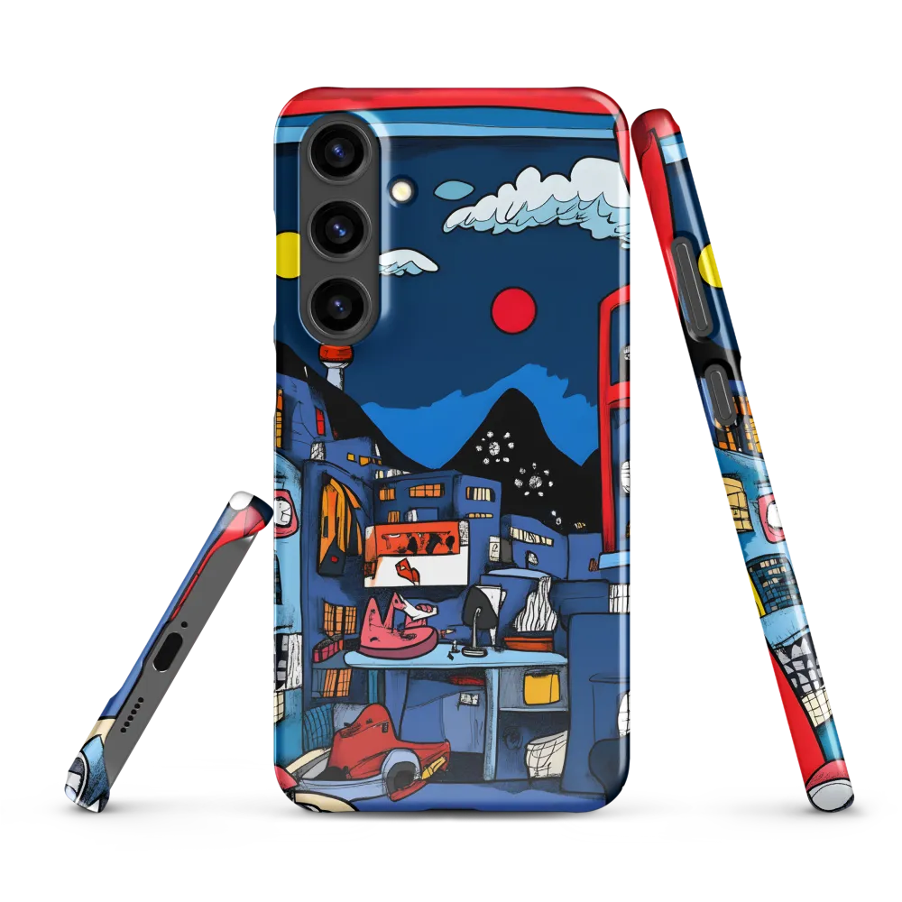 Whimsical Cityscape at Night