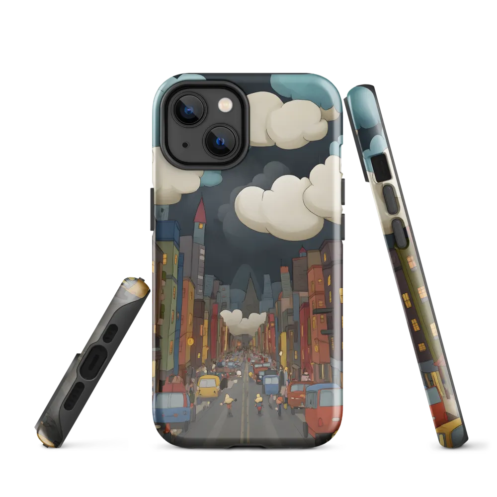 Urban Symphony: A City Awakens at Dusk | Phone Case |  14 | Tough Case | Glossy