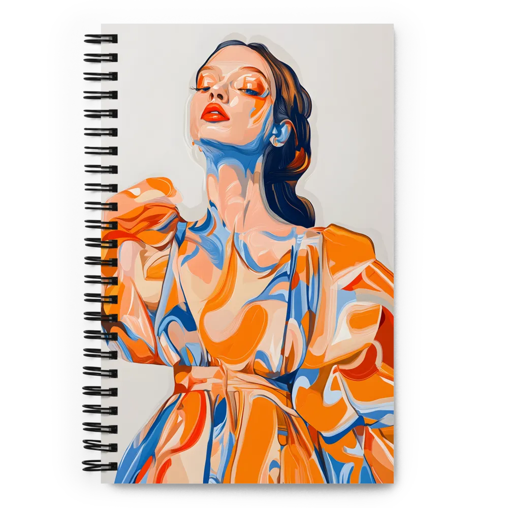 Fluid Fashion: A Modern Portrait | Spiral Notebook