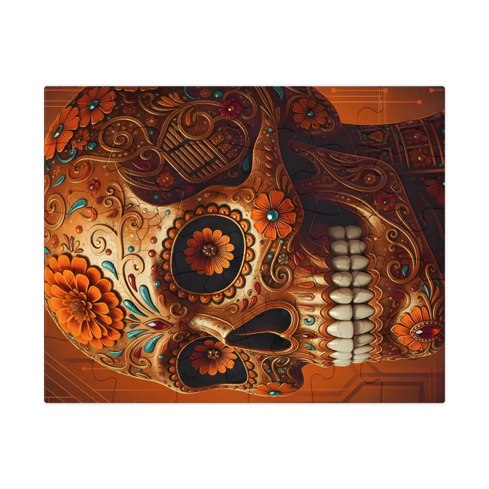 Marigold Calavera 
 Jigsaw Puzzle in Tin Box