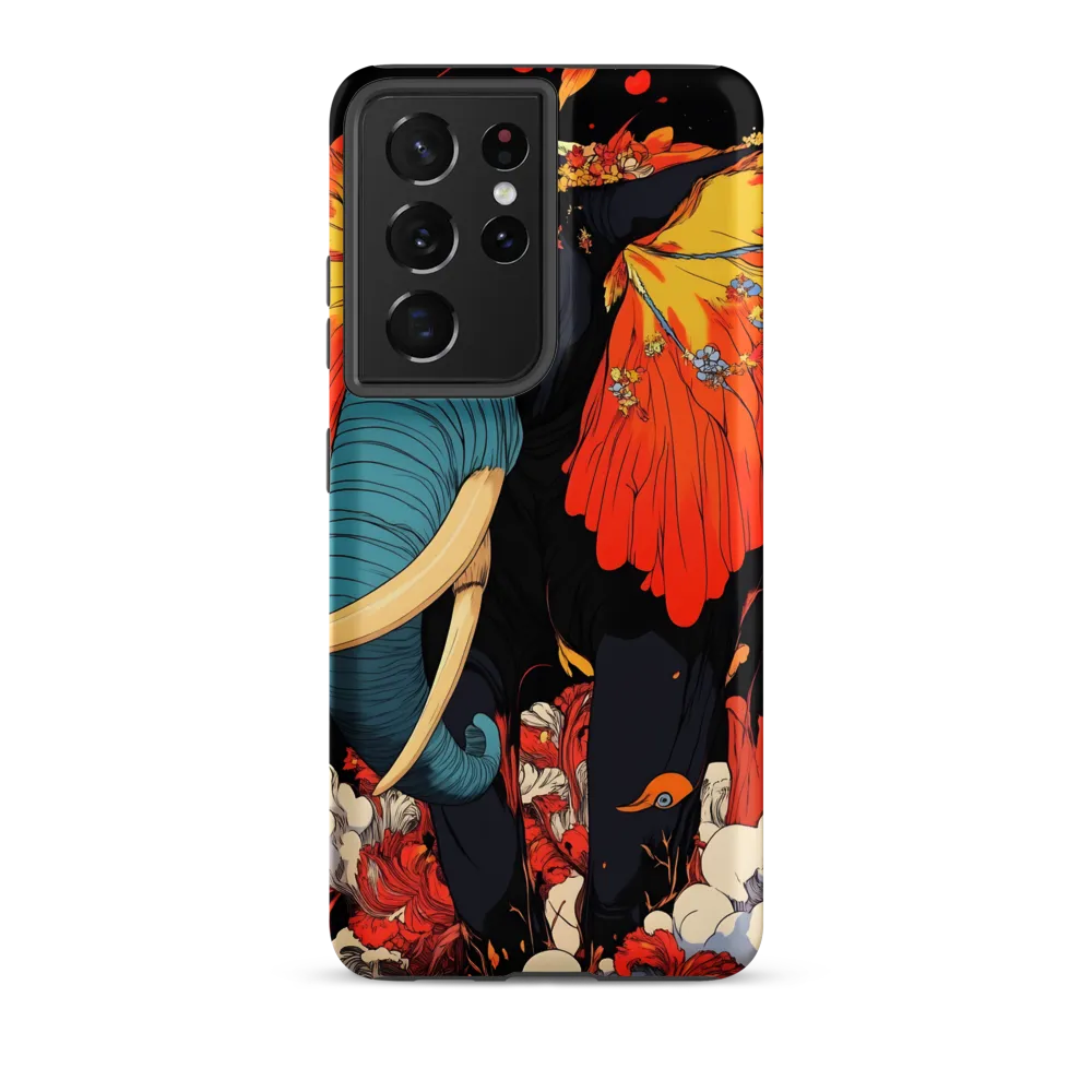 Majesty of the Floral Elephant | Phone Case |  S21 Ultra | Tough Case | Matte