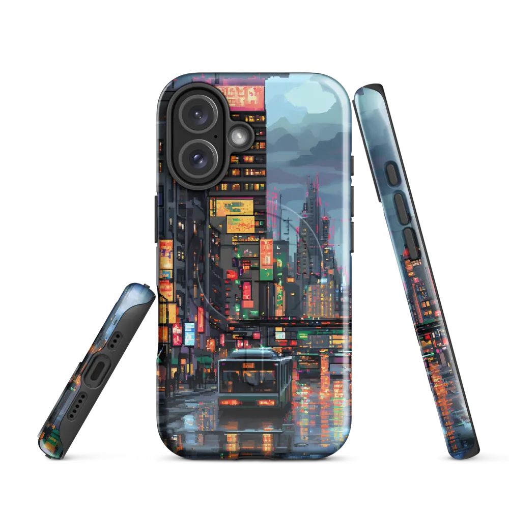 Neon Dreams: A Pixelated Urban Night