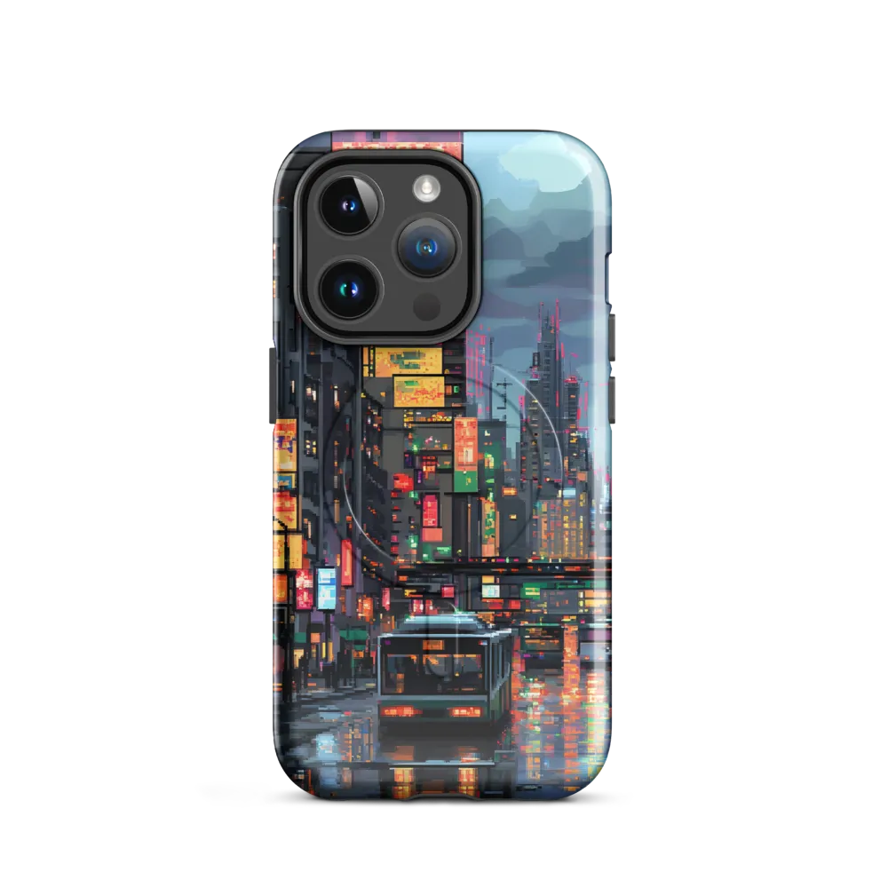 Neon Dreams: A Pixelated Urban Night