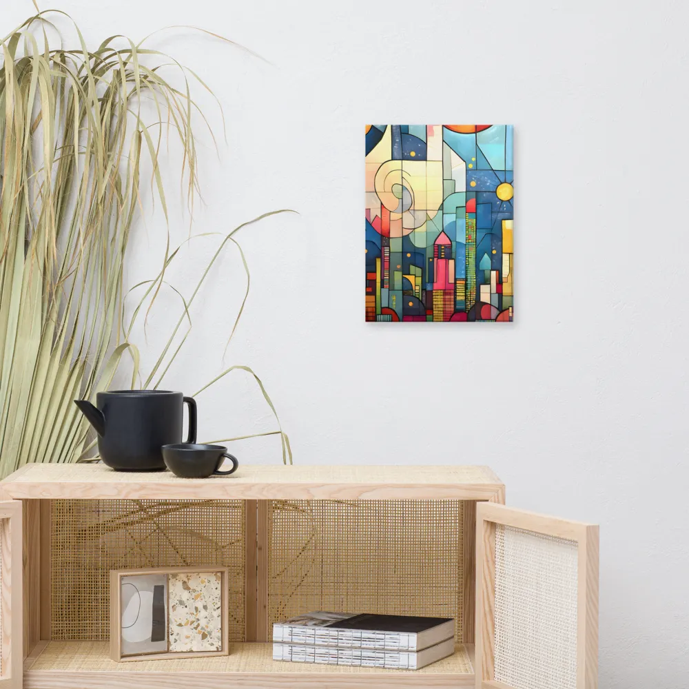 Geometric Harmony: A Vibrant Cityscape