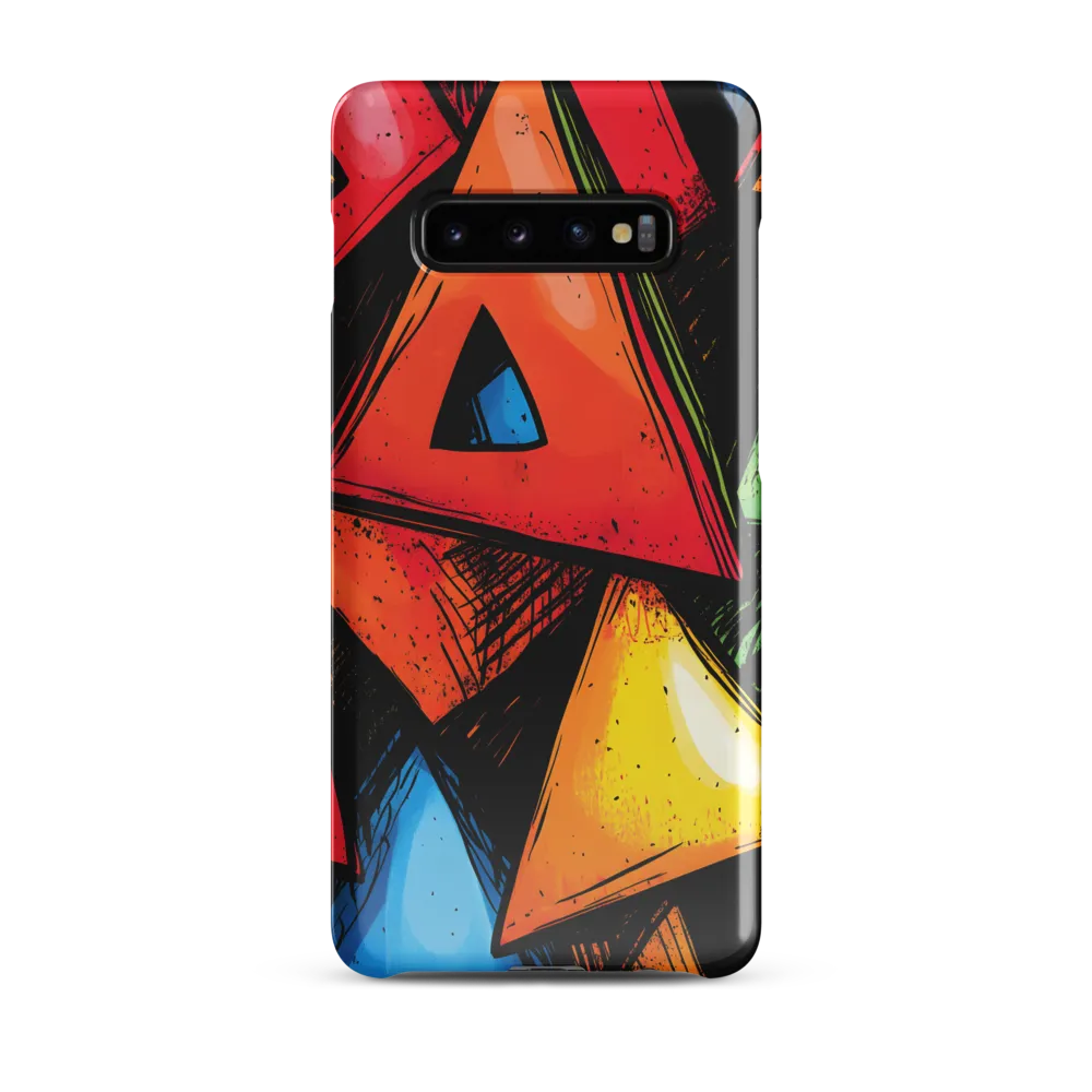 Vibrant Triangles in Abstract Harmony | Phone Case |  S10 Plus | Snap Case | Glossy