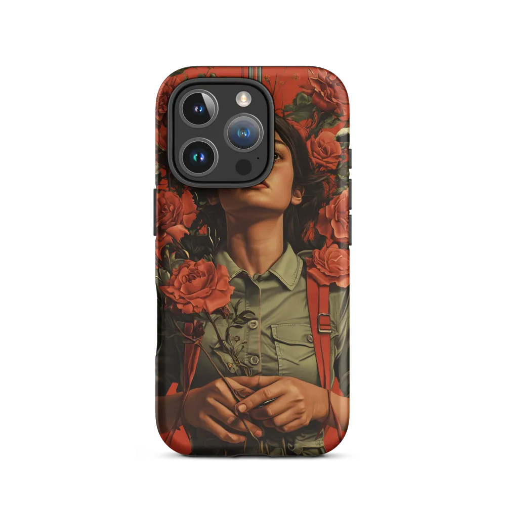 Harmony and Strength: A Portrait Among Roses