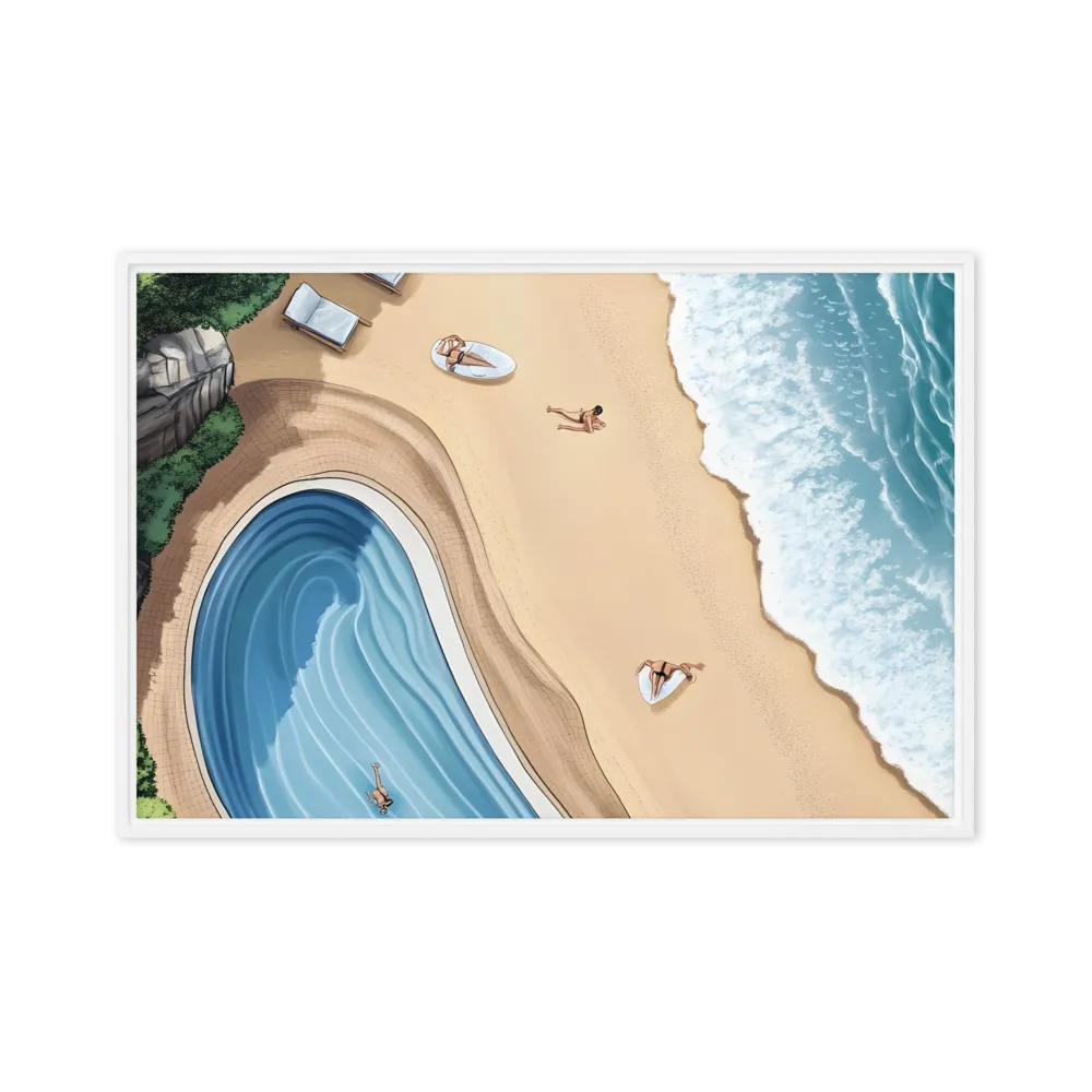 Serenity by the Shore | Canvas with White Frame | 20″×30″
