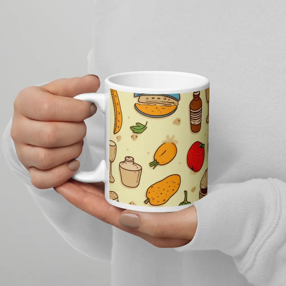 A Whimsical Feast of Colors | Mug with White inside | 11 oz