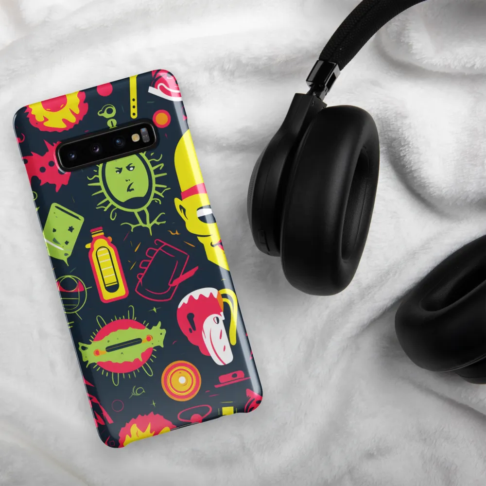 Neon Revelry: A Quirky Exploration of Modern Pop Art | Phone Case |  S10 Plus | Snap Case | Glossy