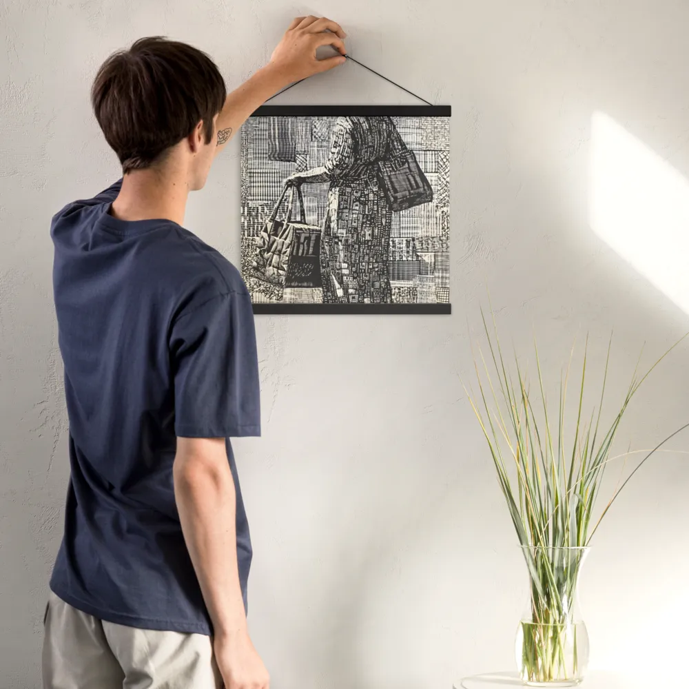 Urban Reflections: A Shopping Narrative | Poster With Black Wood Hanger | 16″×16″