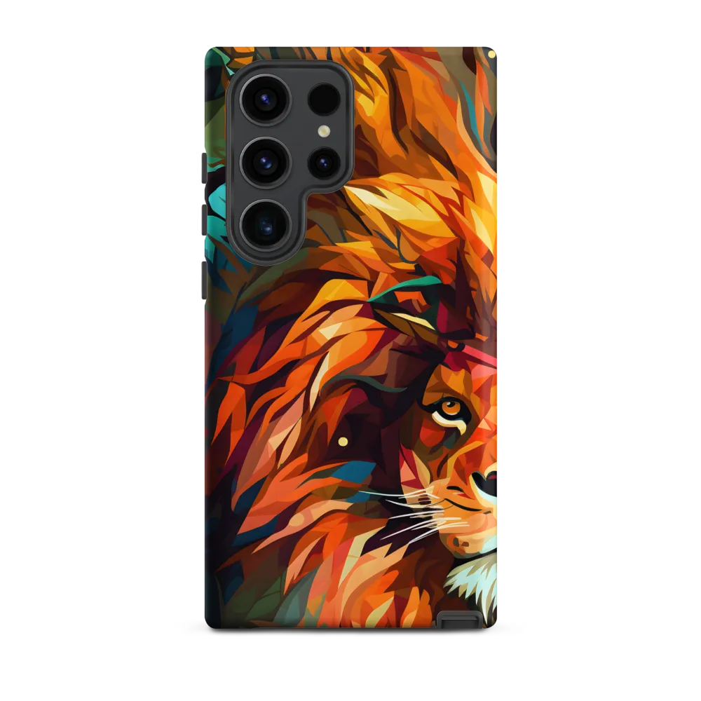 Majestic Gaze: The Polygonal Lion