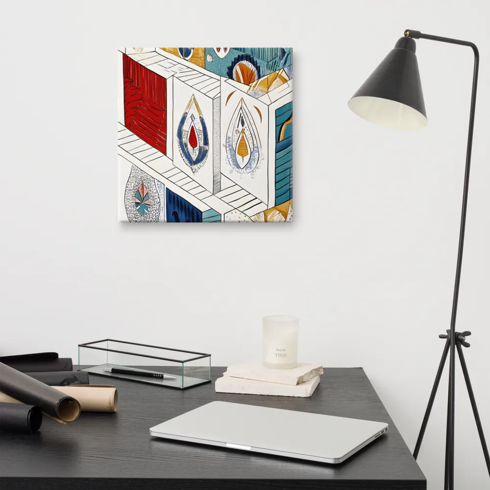 Symphony of Geometric Harmony | Canvas | 16″×16″