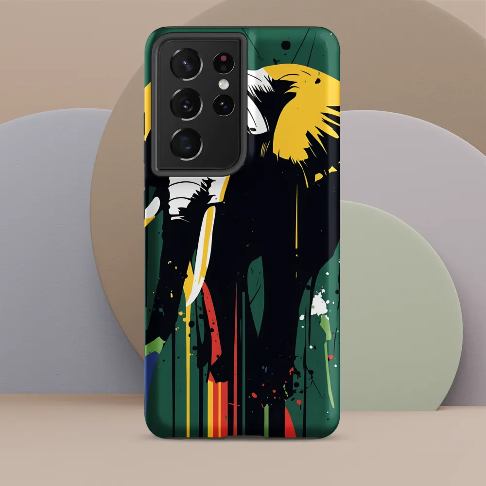 Majestic Minimalism: The Colorful Elephant