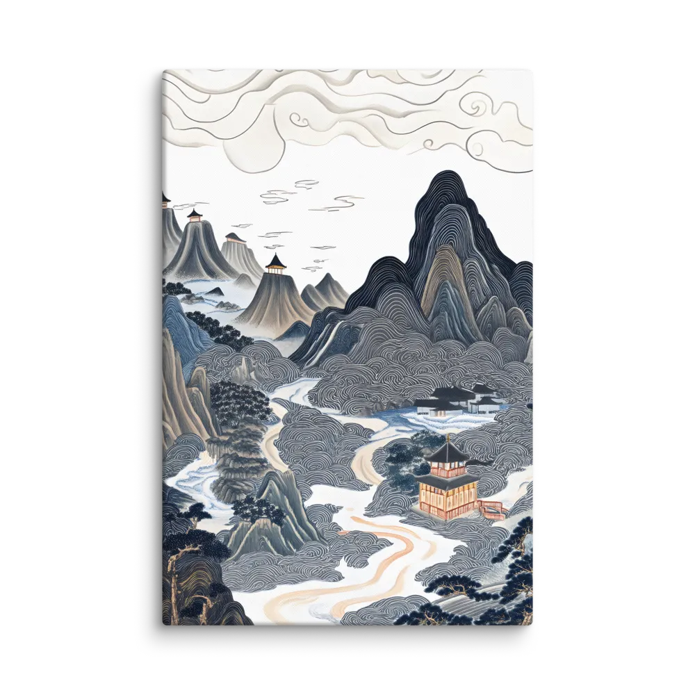 Harmony of Mountains and Temples